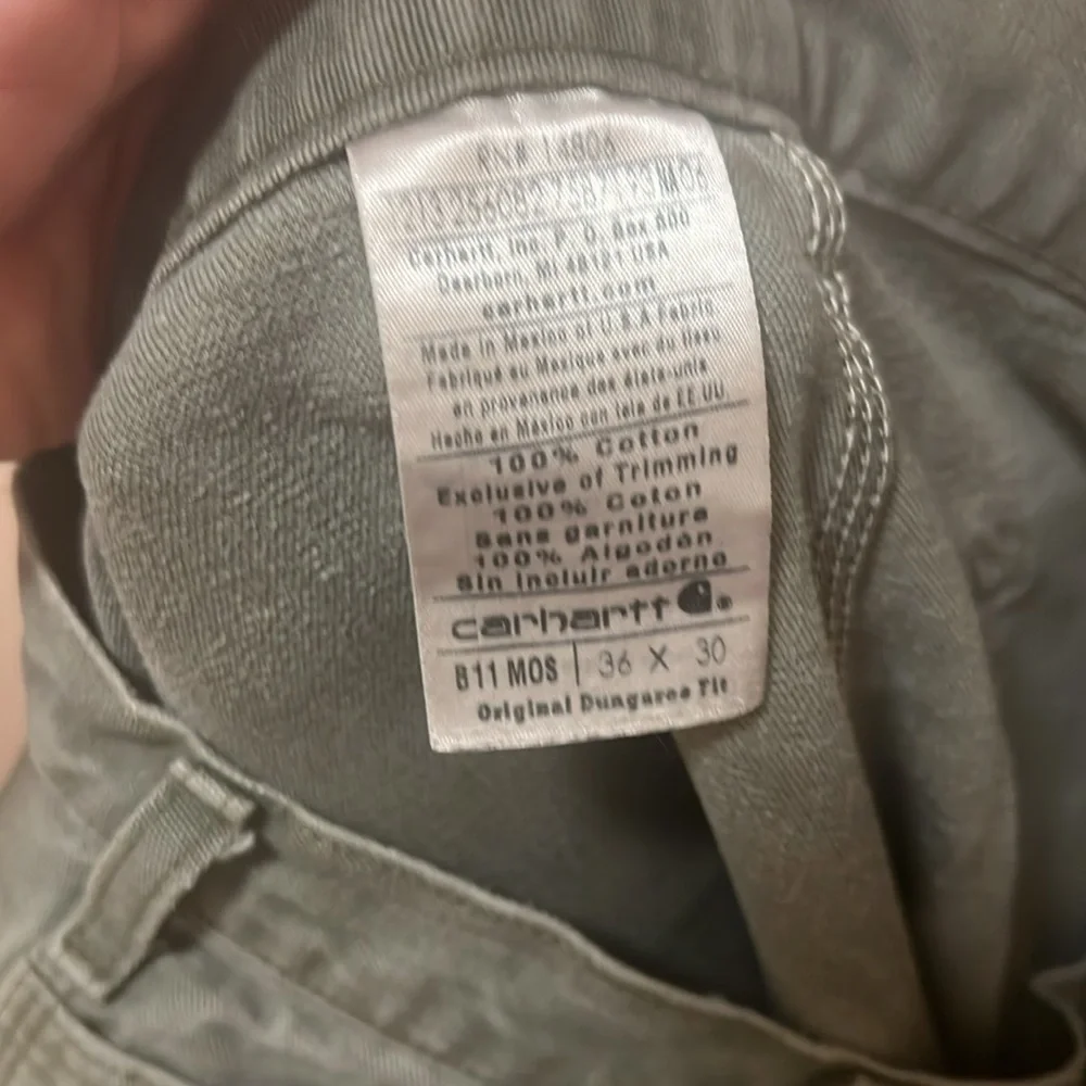 Carhartt Denim Jeans Men's 36/30 Straight Leg Dungaree Fit Pants Gray